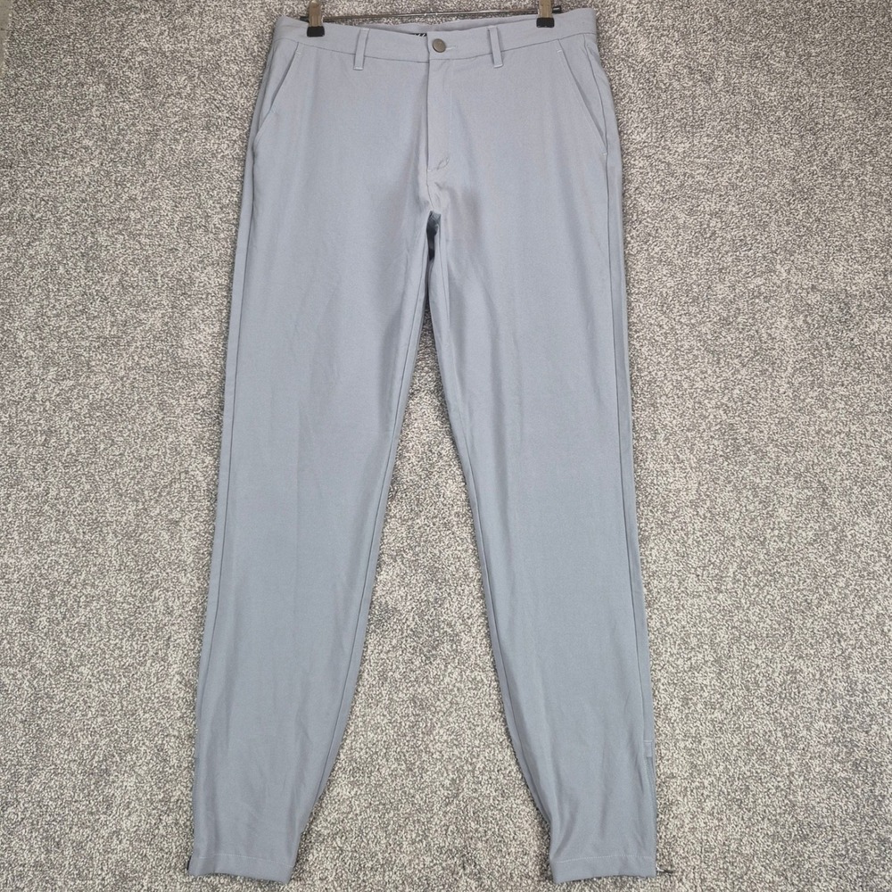 Primo Golf Jogger Pants Men 33 Tall Gray Zip Ankle Performance Pants